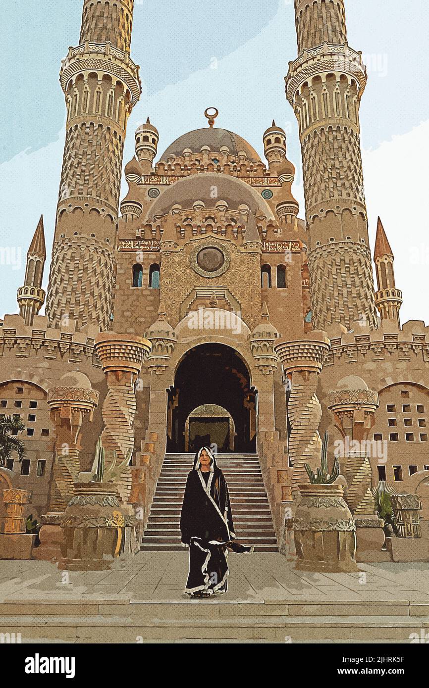 Die Besten Minarette - Islamische Architektur, Weißbetonbau 0002 Stockfoto