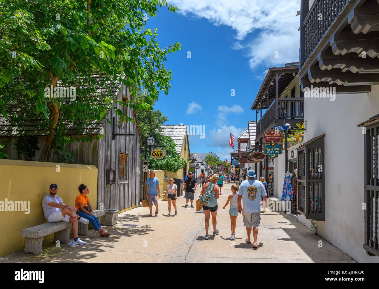 St George Street, St. Augustine, Florida, USA Stockfoto