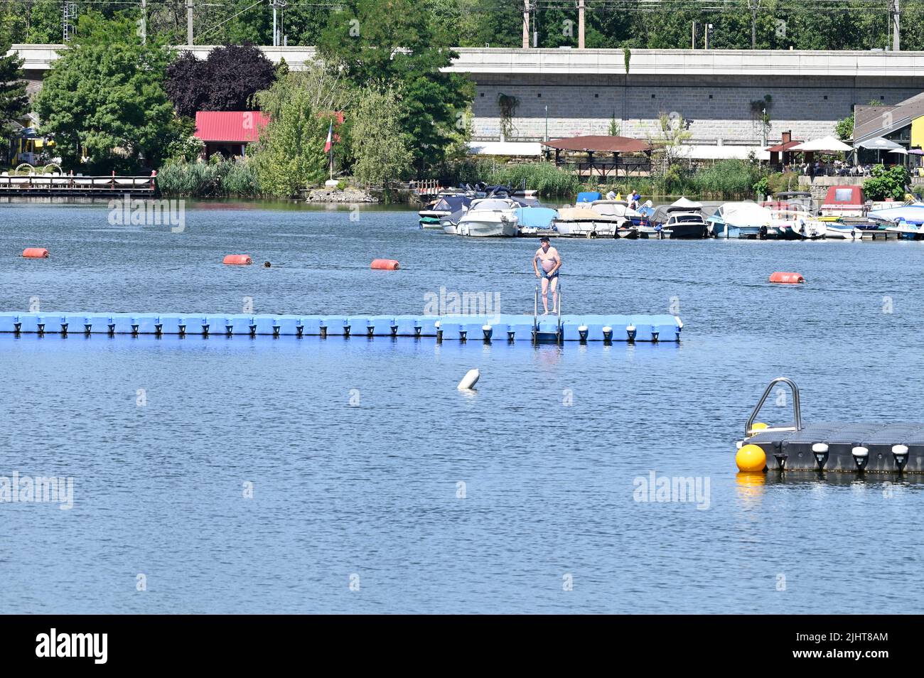 Wien, Österreich. Badeplatz an der Donau Stockfoto