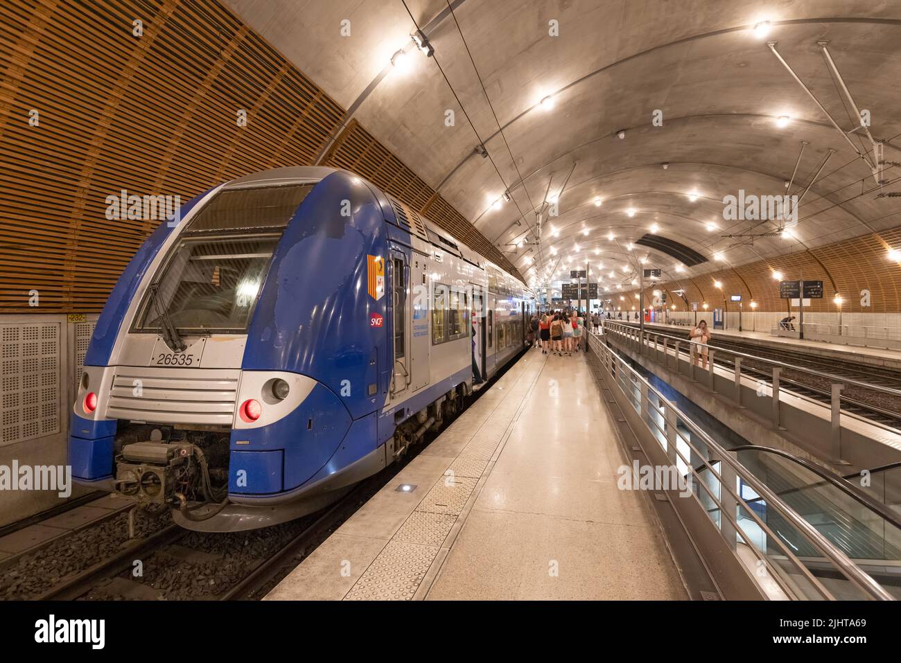 Monte Carlo, Monaco, Frankreich, 22. Juni 2022 Der Bahnhof Gare im Zentrum