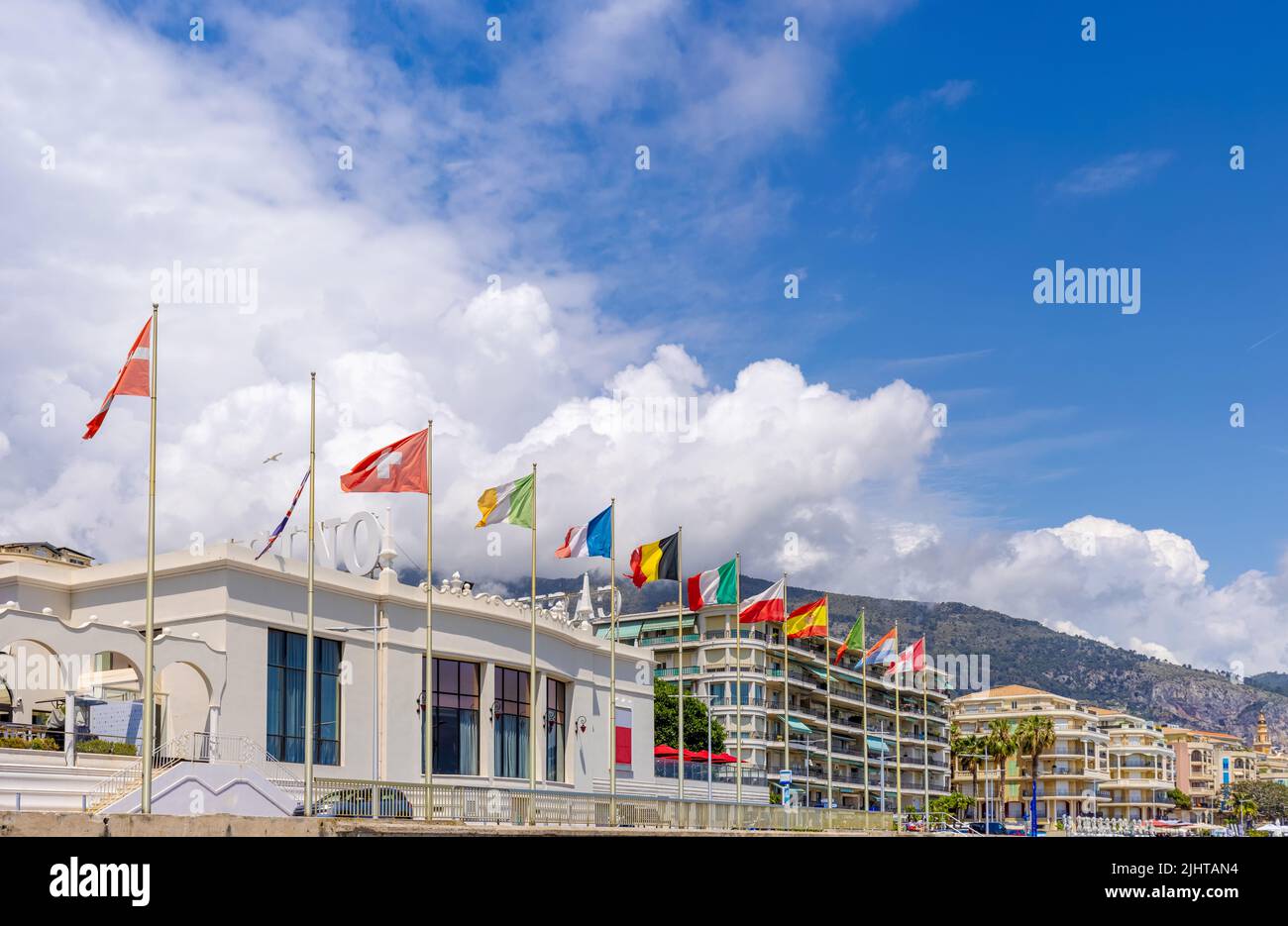 Französische Riviera, Menton Casino, ein Spiel- und Unterhaltungskomplex in Menton Cote D Azur. Stockfoto