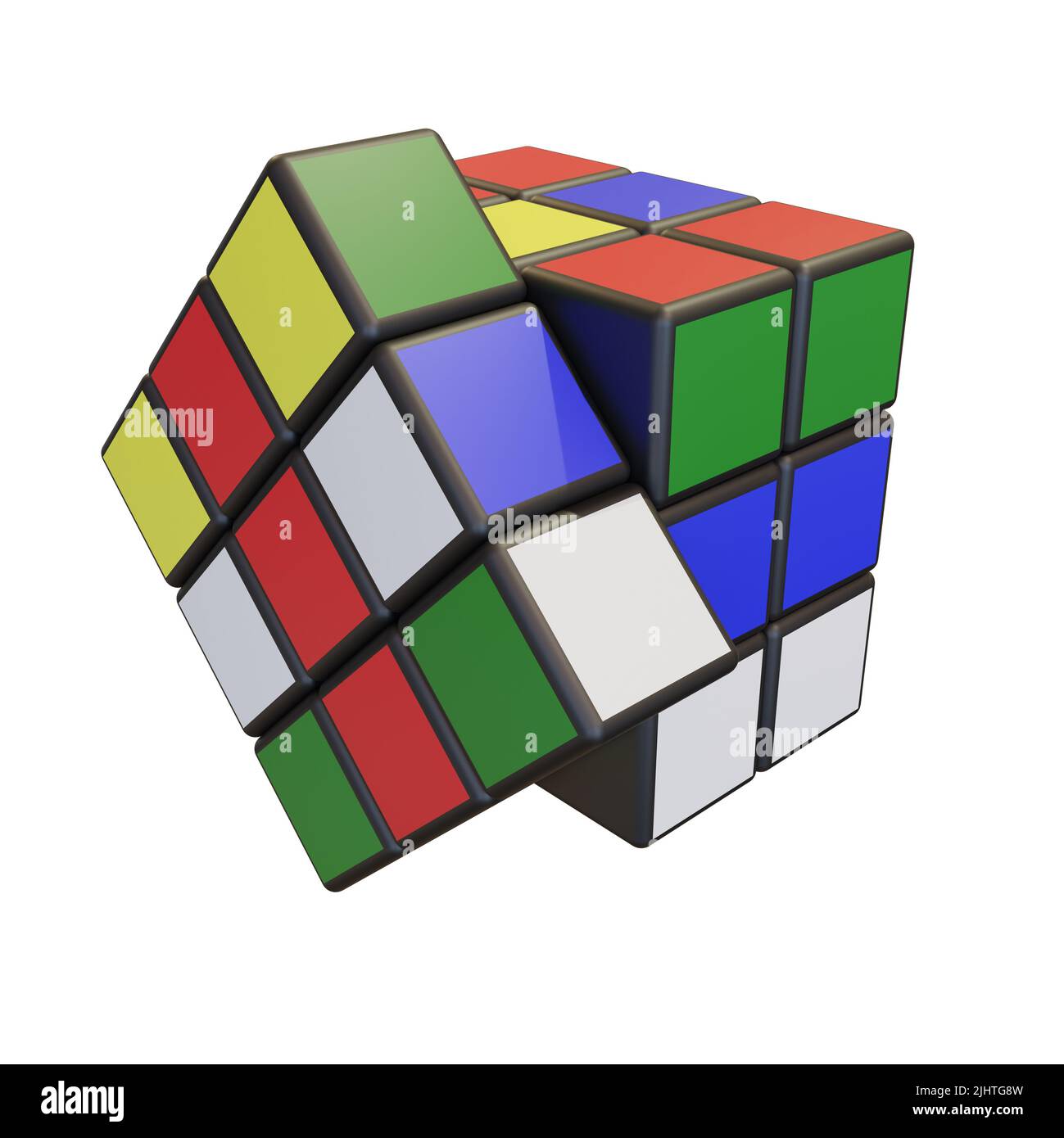 Minsk, Weißrussland, 20. Juli 2022 . Redaktionelle Illustration. Rubik s Cube ist ein Kombinationspuzzle aus dem Jahr 3D, das 1974 vom ungarischen Bildhauer und Professor für erfunden wurde Stockfoto