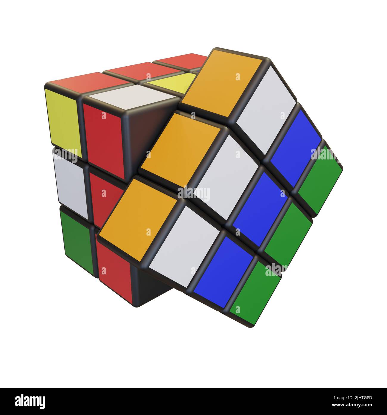Minsk, Weißrussland, 20. Juli 2022 . Redaktionelle Illustration. Rubik s Cube ist ein Kombinationspuzzle aus dem Jahr 3D, das 1974 vom ungarischen Bildhauer und Professor für erfunden wurde Stockfoto