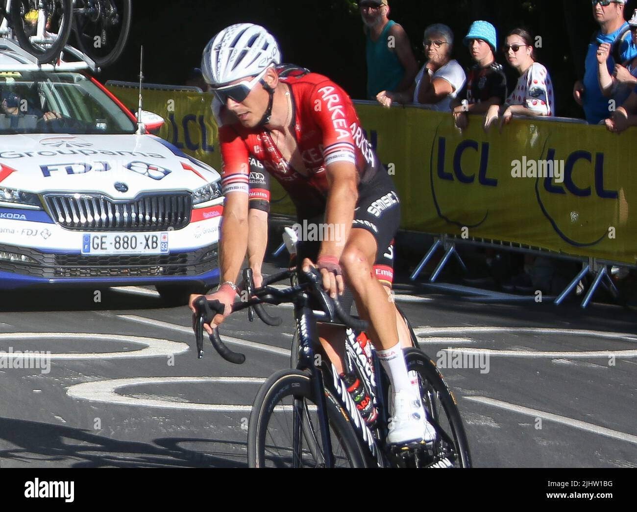 BARGUIL Warren vom Team Arka Samsic während der Tour France 2022, Radrennen Etappe 12, Brianon - Alpe d'Huez (165,5 km) am 14. Juli 2022 in Huez, Frankreich - Foto Laurent Lairys / DPPI Stockfoto