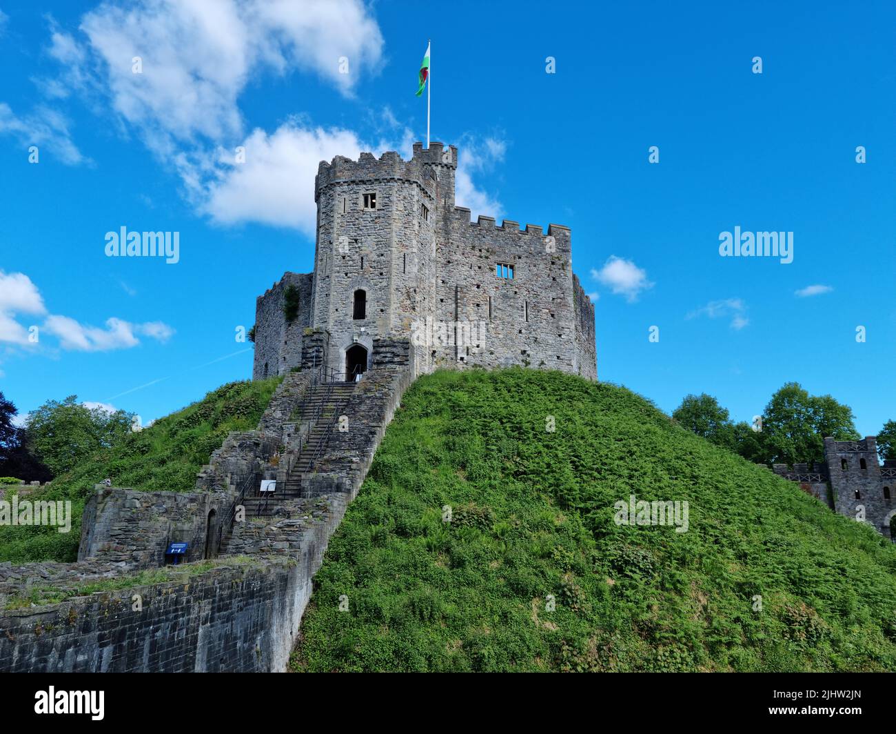 Cardiff, Wales - Mai 2022: Cardiff City Centre Stockfoto