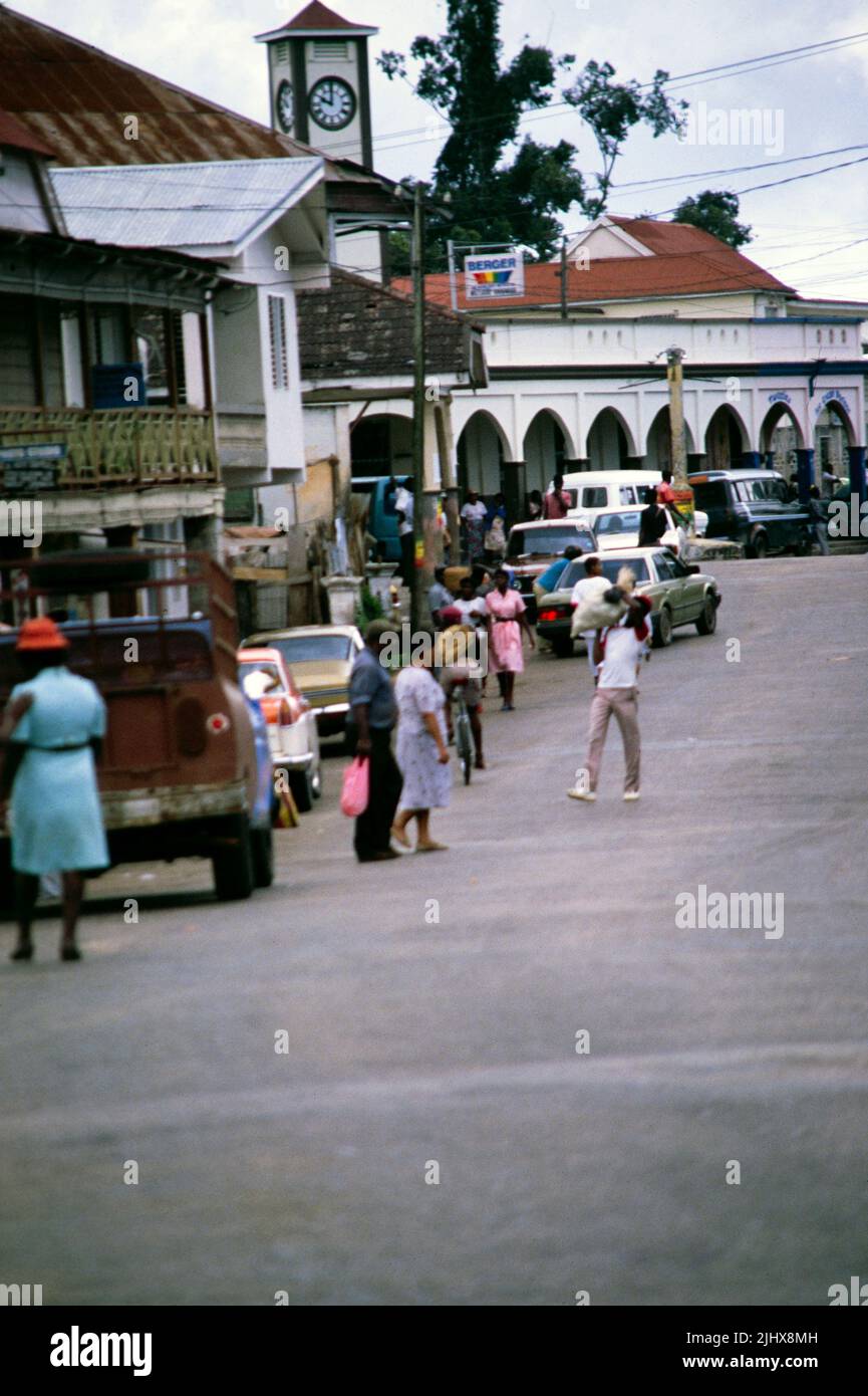 Ländliche Leben rund um das Dorf Spalding, Clarendon, Jamaika, Westindien im Jahr 1990 Stockfoto