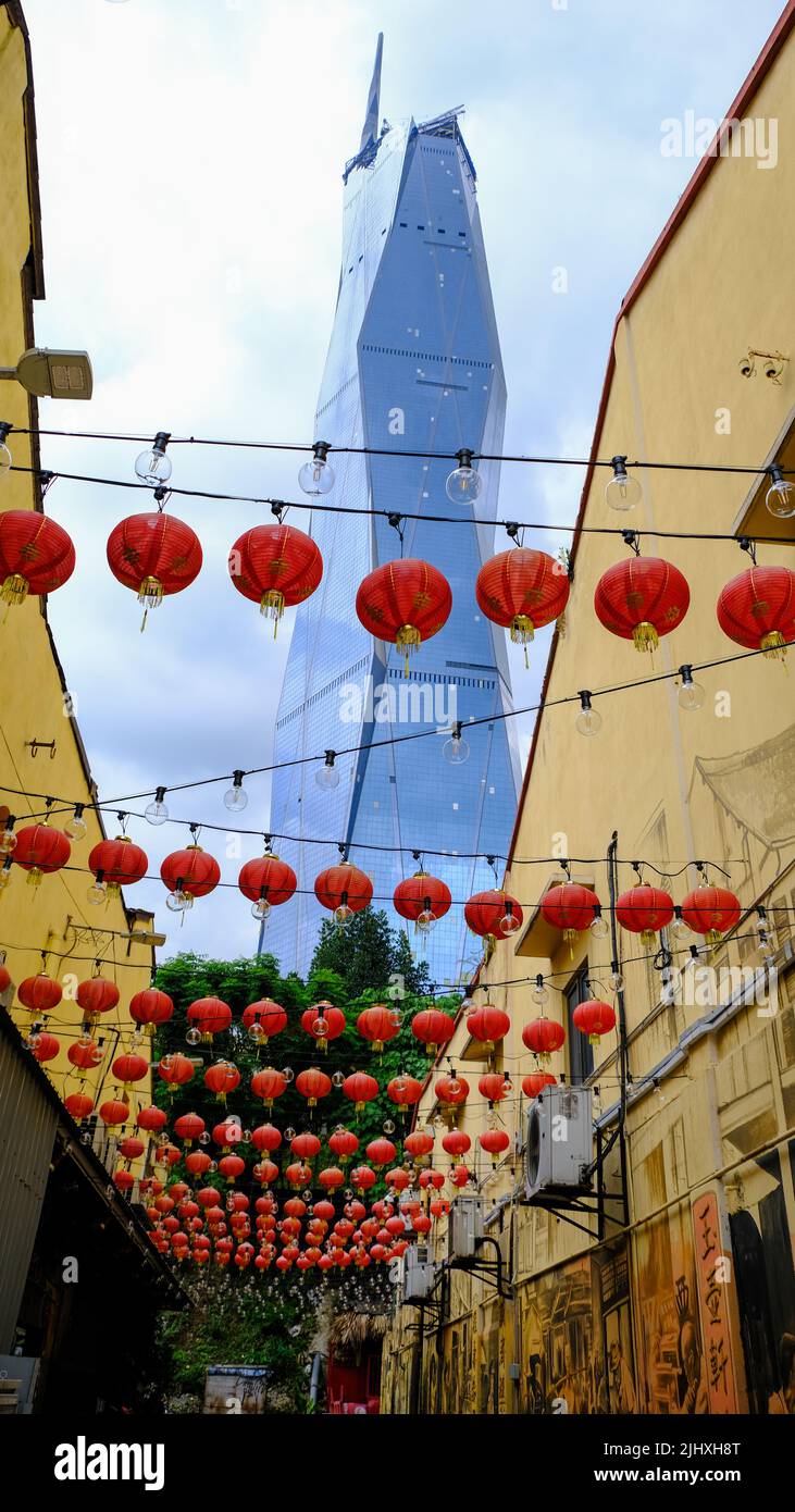 Merdeka 118 oder Warisan der Merdeka Tower in Kuala Lumpur, Malaysia, ist das zweithöchste Gebäude der Welt Stockfoto