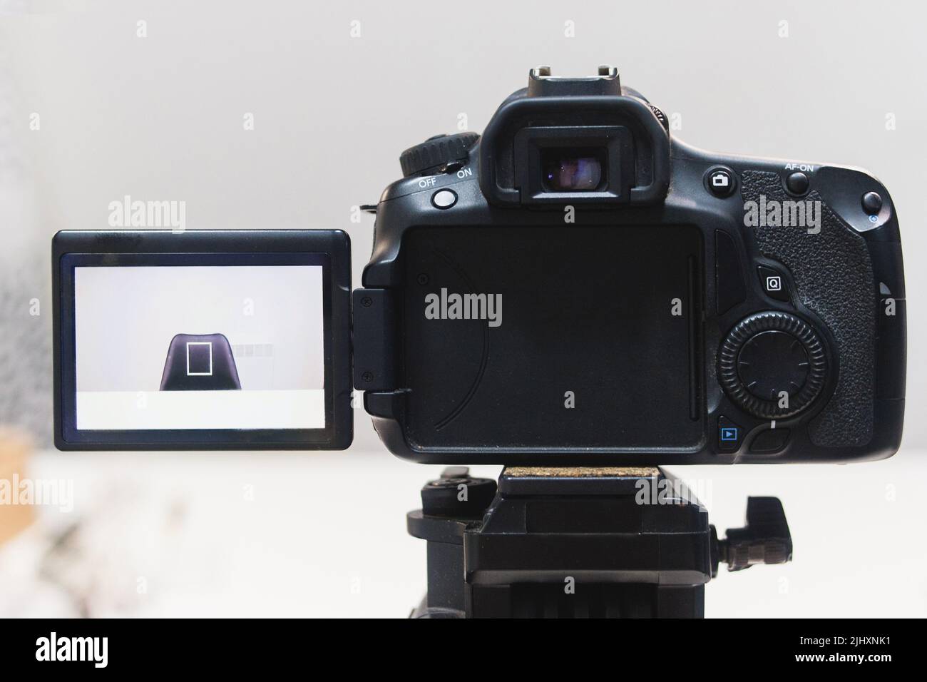 Video-Erstellungsprozess Backstage-Konzept Stockfoto