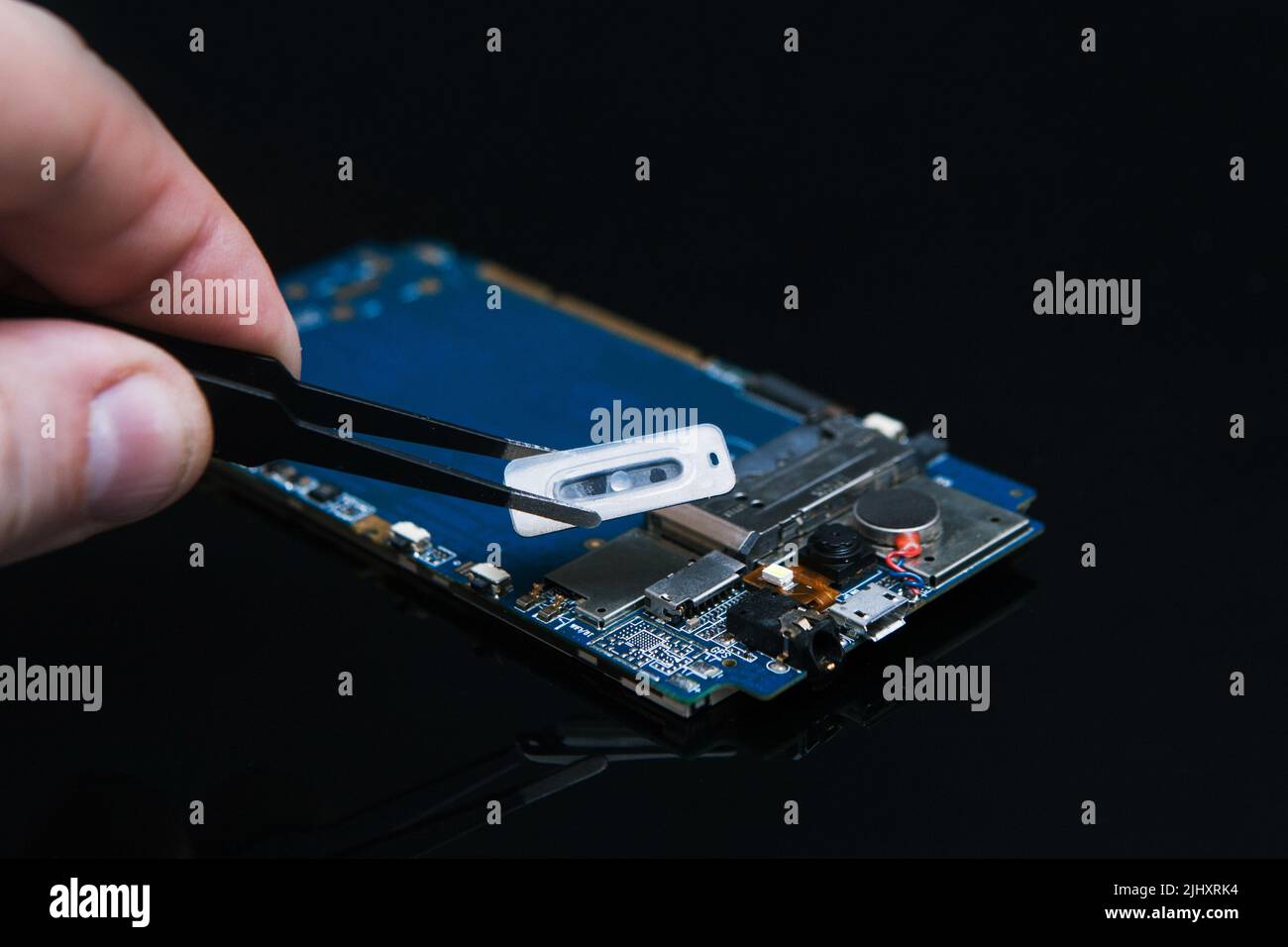 Motherboard repariert flicken Gadgets Handys Stockfoto