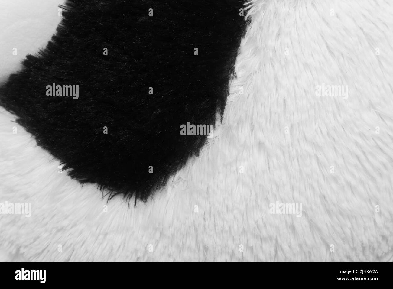 Schwarz und Weiß Tier Textur natürlichen Hintergrund Muster Panda Design Print Abstrakt. Stockfoto
