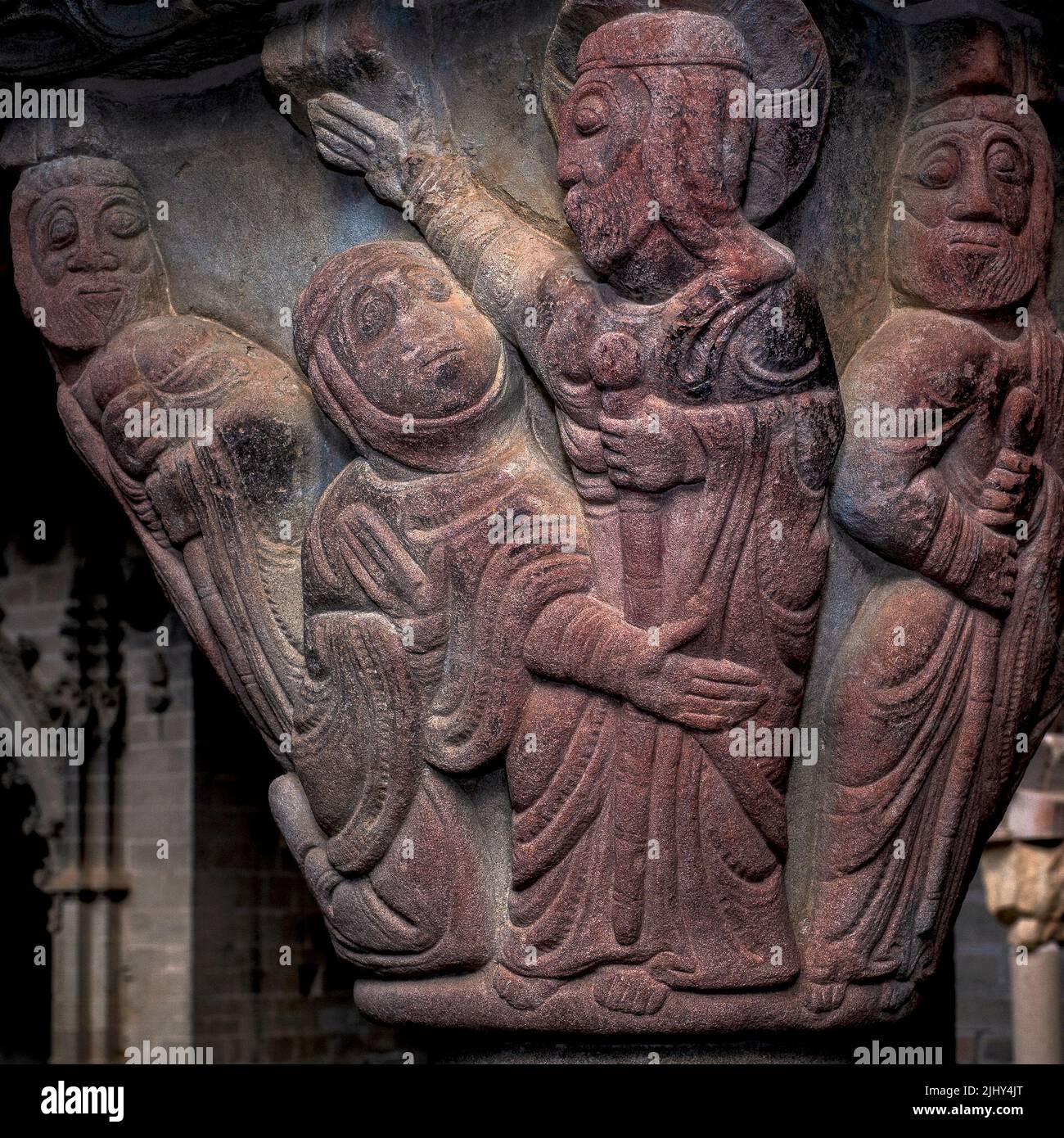 Die Jüngerin, Maria Magdalena, fleht Jesus Christus an Quadratisches