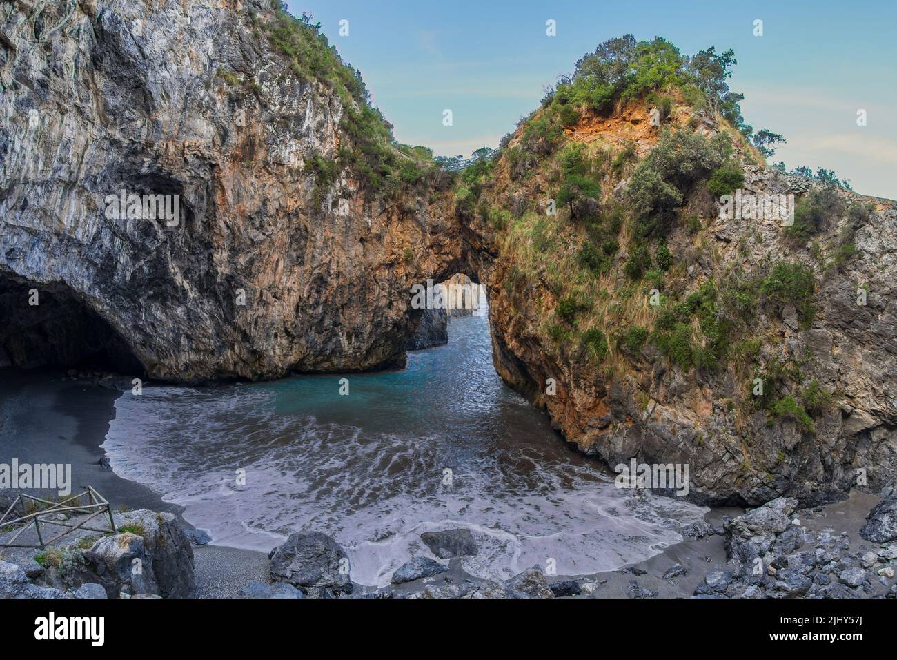 Der Strand von Arcomagno in San Nicola Arcella (Italien) Stockfoto