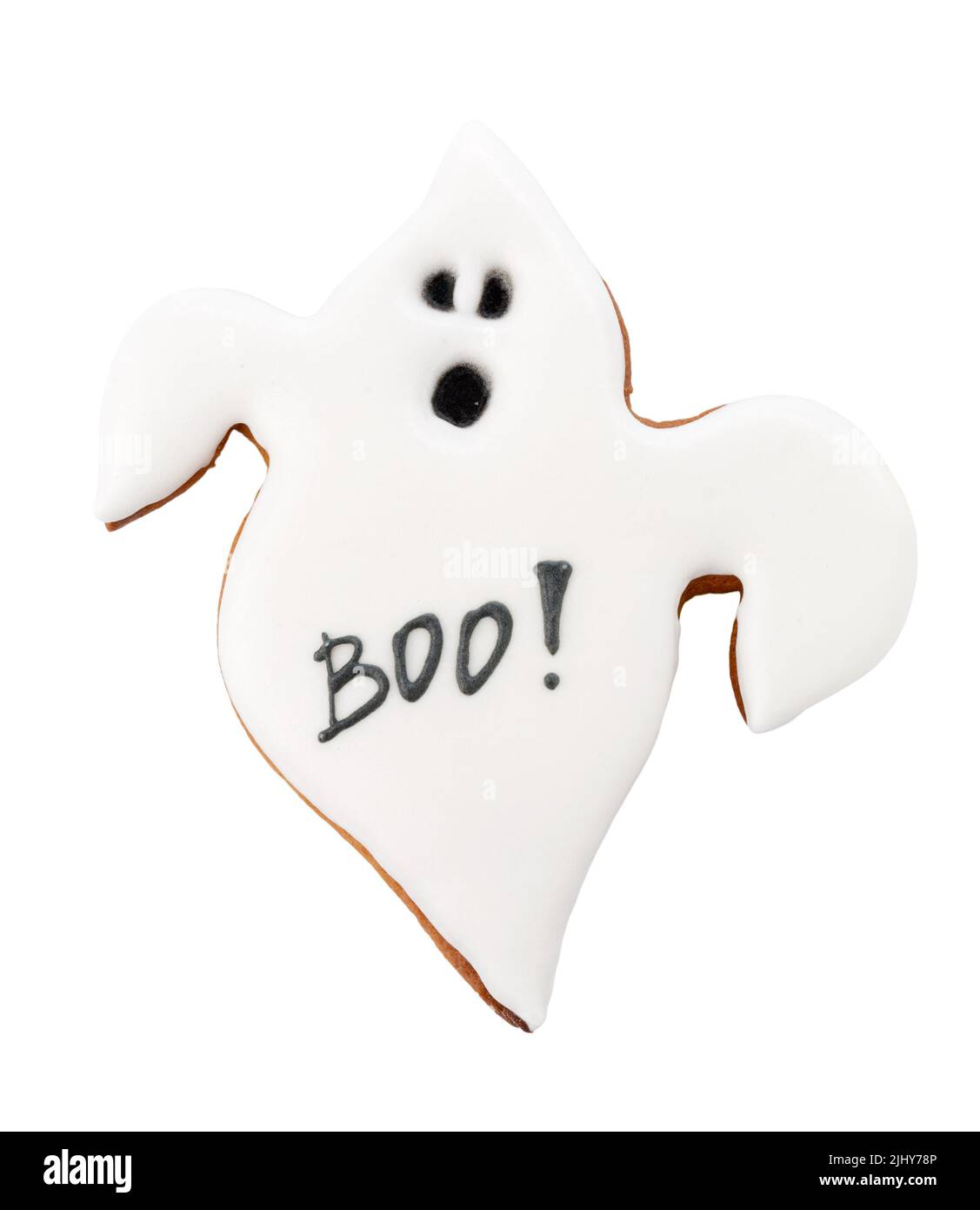 Halloween Lebkuchen cookie isoliert auf weißem Stockfoto