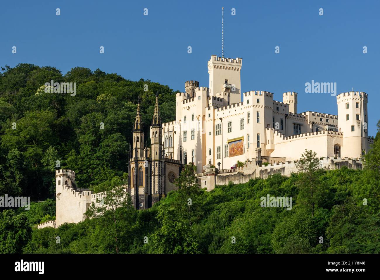 Schloss Stolzenfels am Rhein, Deutschland Stockfoto