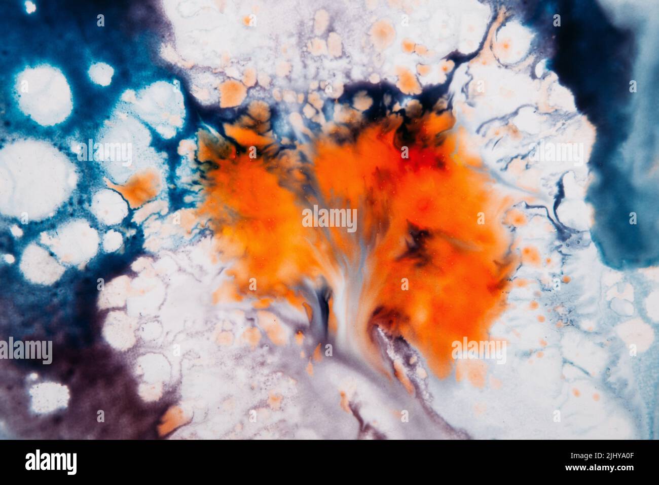 Abstraktes künstlerisches Bild von farbenfrohem Splash Stockfoto
