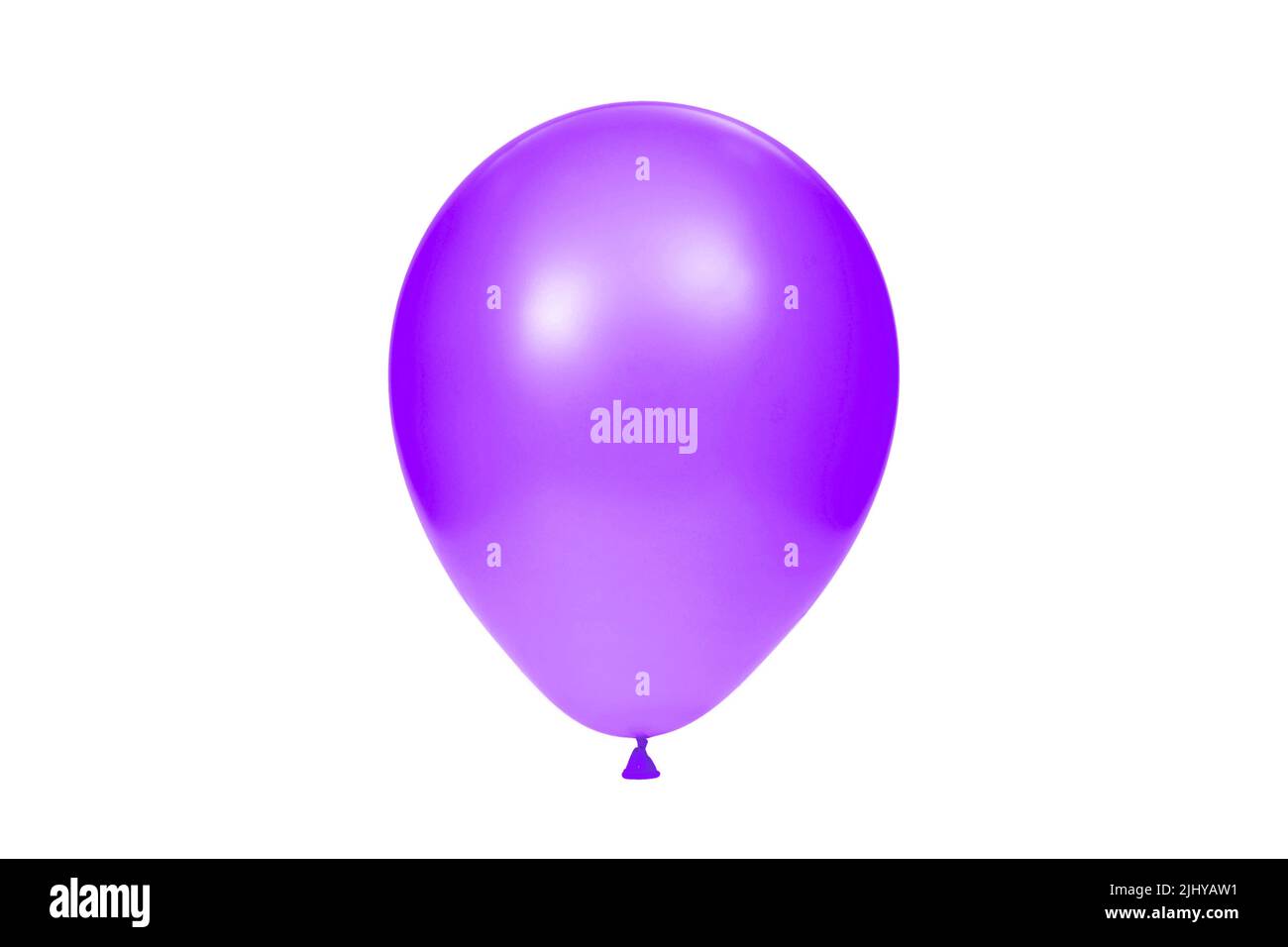 Lila Ballon isoliert auf weißem Hintergrund. Vorlage für Postkarte, Banner, Poster, Webdesign. Festliche Dekoration für Feiern und Geburtstag. Hoch Stockfoto