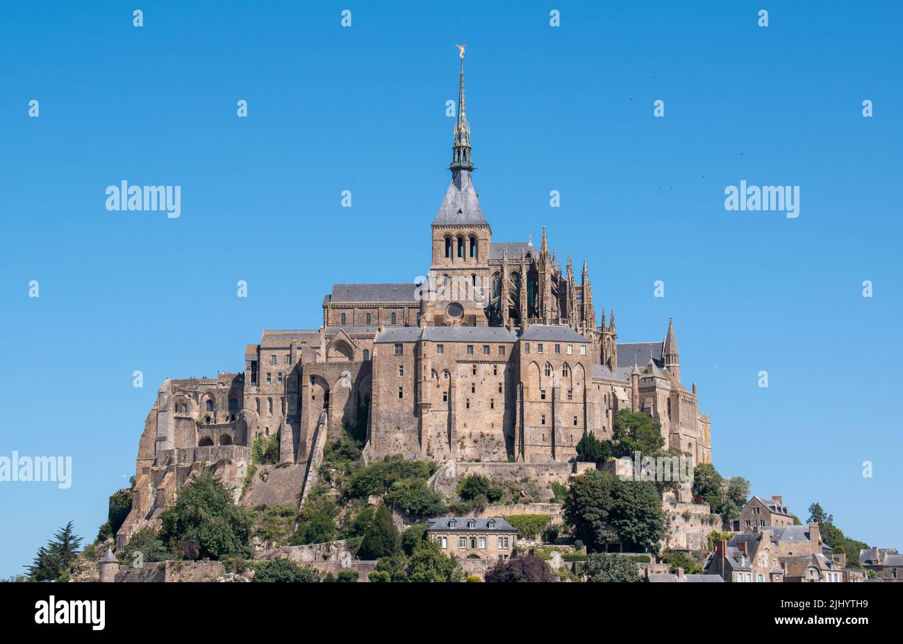 Die Abtei des Mont Saint-Michel in der Normandie, Frankreich Stockfoto