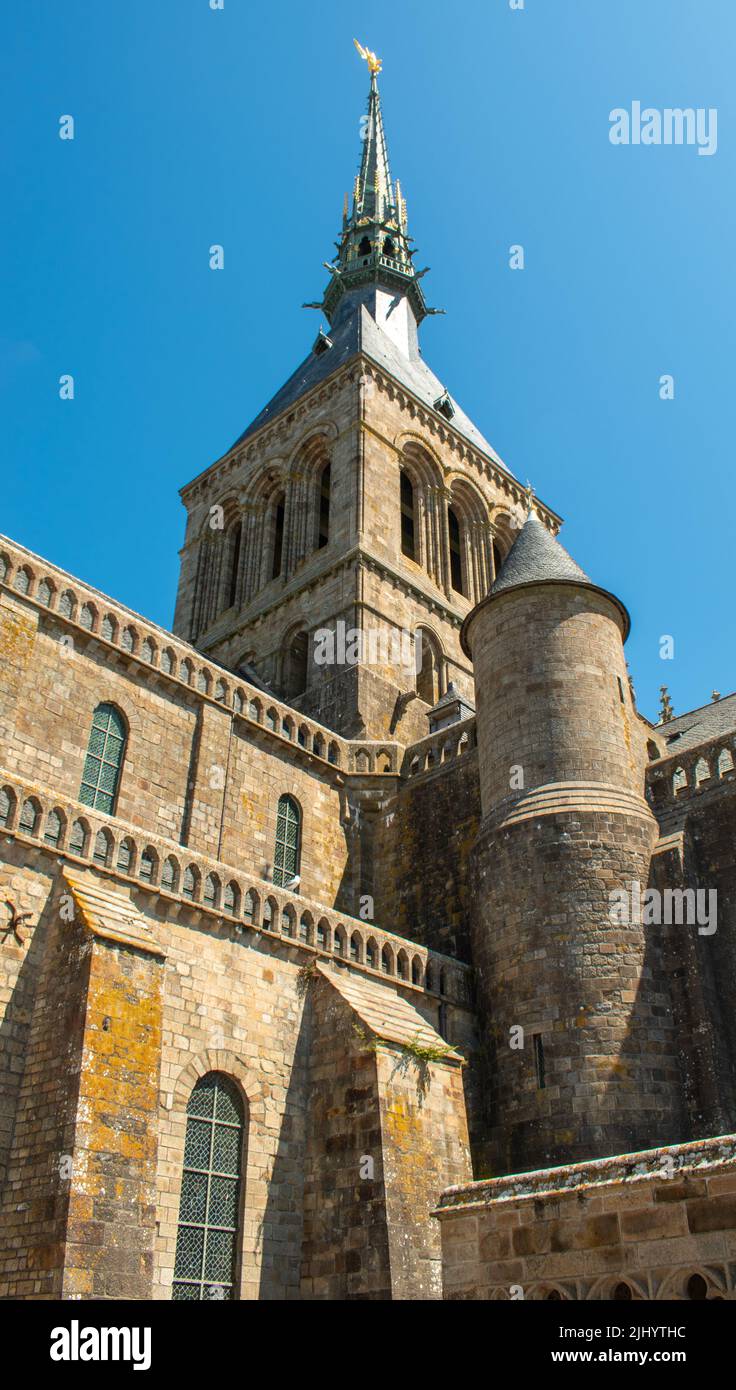 Die Abtei des Mont Saint-Michel in der Normandie, Frankreich Stockfoto
