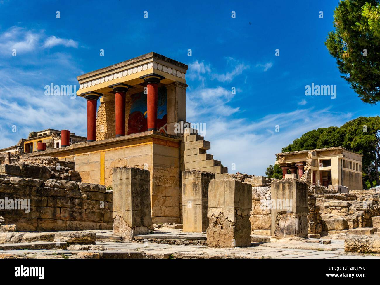 Ruinen von Knoss - eine alte Stadt auf der Insel Kreta, Griechenland Stockfoto