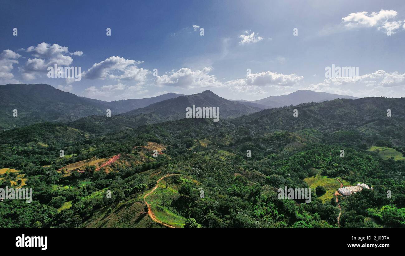 Montañas en republica Dominicana Stockfoto