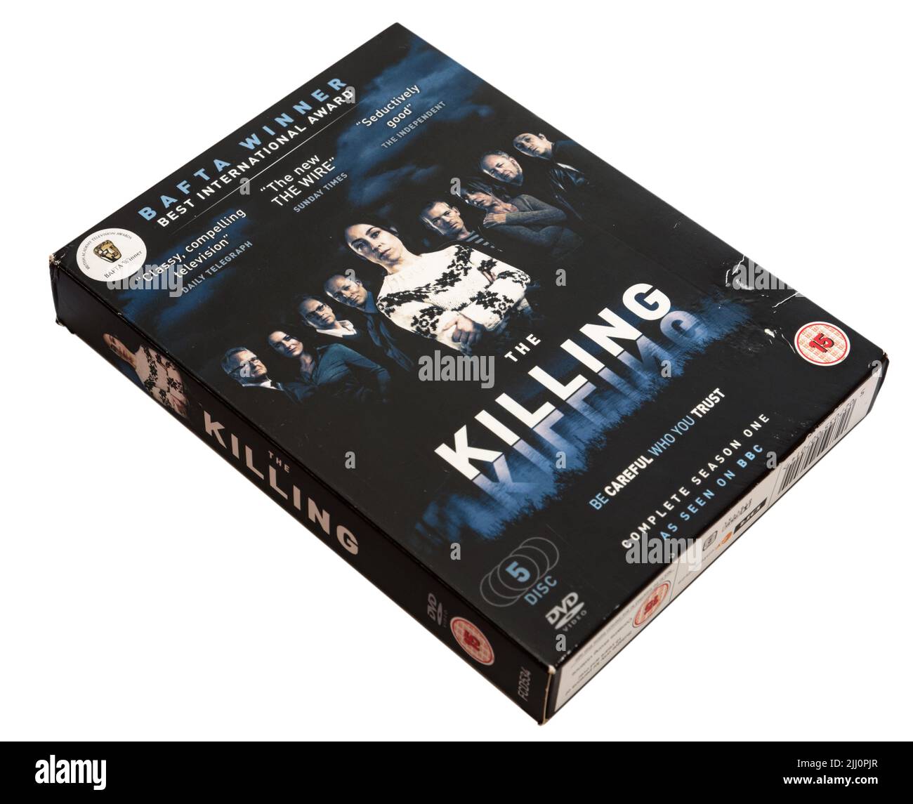 Die Killing DVD Box, der originale dänische Polizei-Thriller mit Sofie Grabol Stockfoto