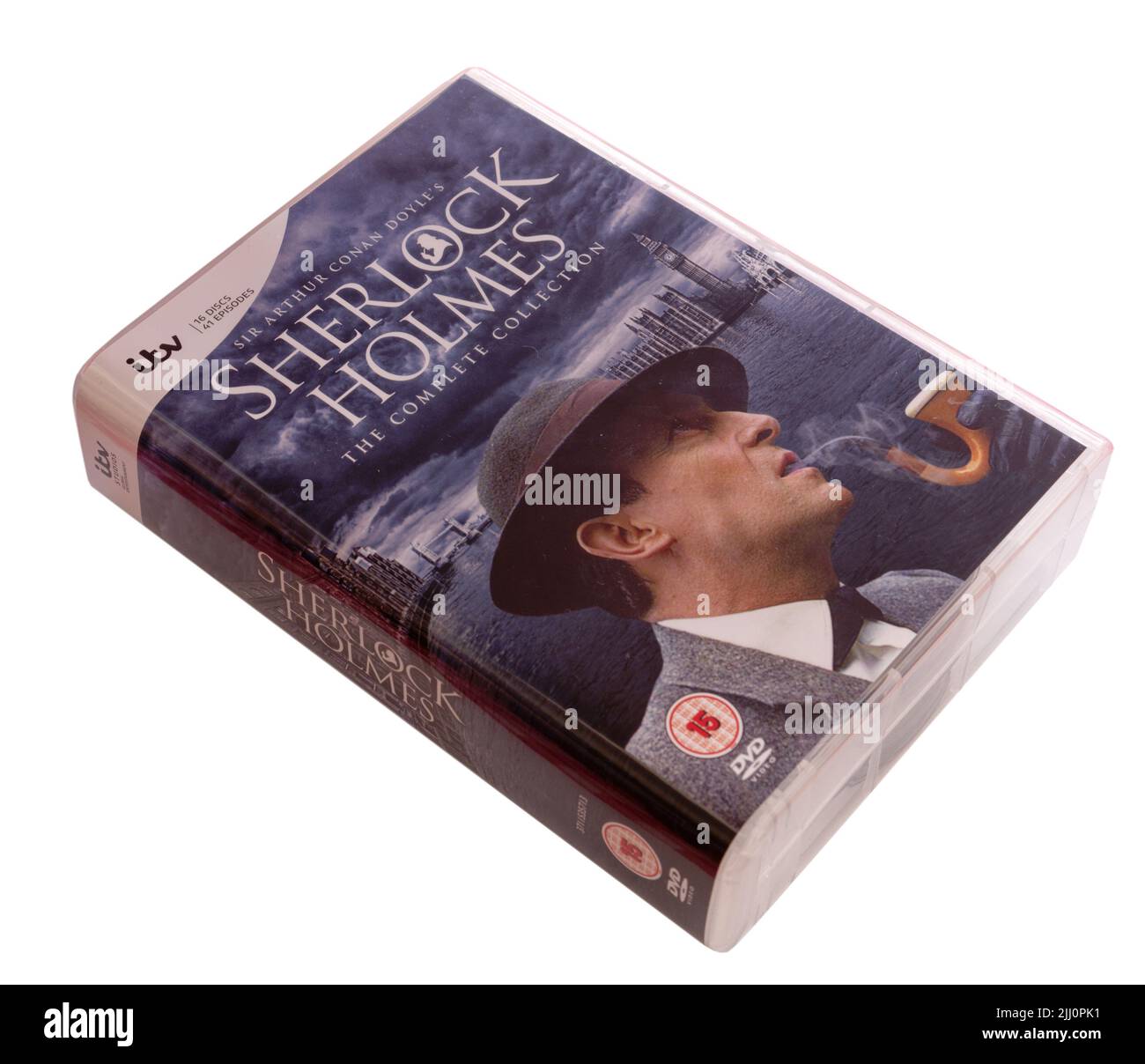 Die Sherlock Holmes TV-Serie mit Jeremy Brett als Holmes und David Burke als Watson Stockfoto