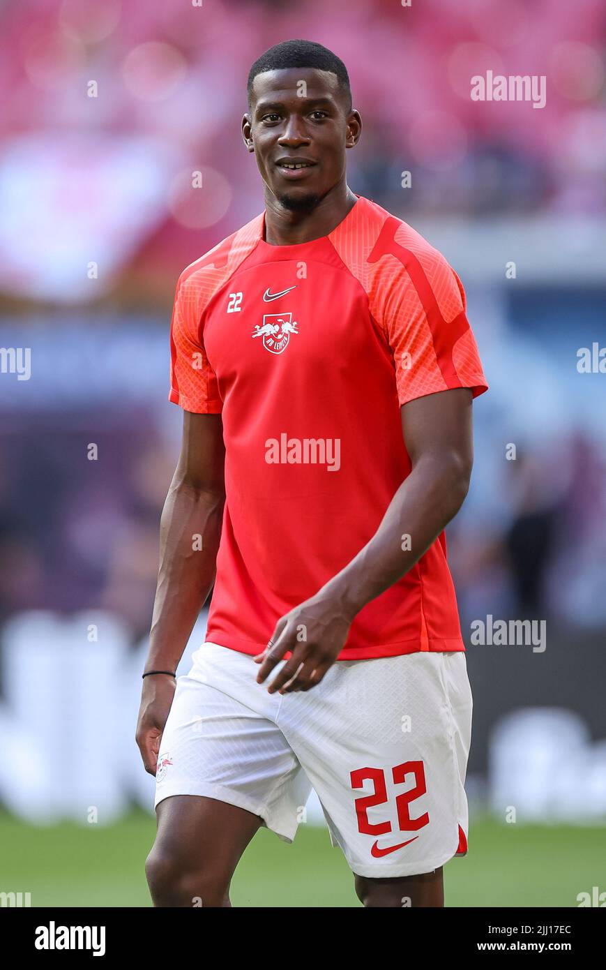 Leipzig, Deutschland. 21.. Juli 2022. Fußball: Testspiele, RB Leipzig - FC Liverpool in der Red Bull Arena. Leipzigs Spieler Nordi Mukiele. Quelle: Jan Woitas/dpa/Alamy Live News Stockfoto