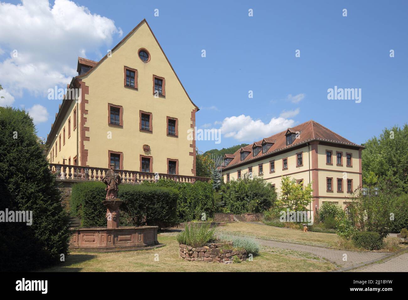 Innenhof aus dem Kloster in Neustadt am Main, Bayern, Deutschland Stockfoto