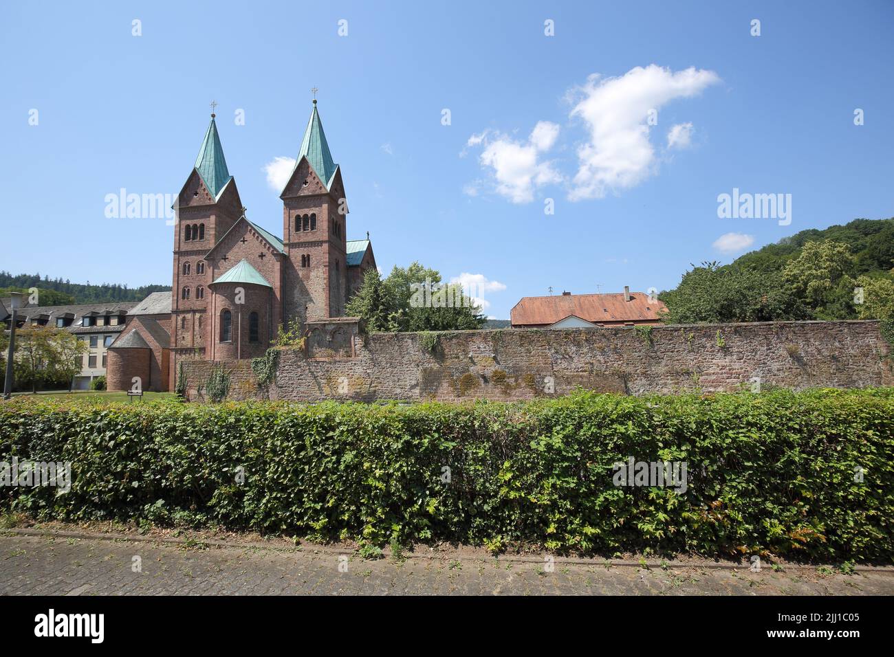 Ehemaliges karolingisches Benediktinerkloster in Neustadt am Main, Bayern, Deutschland Stockfoto