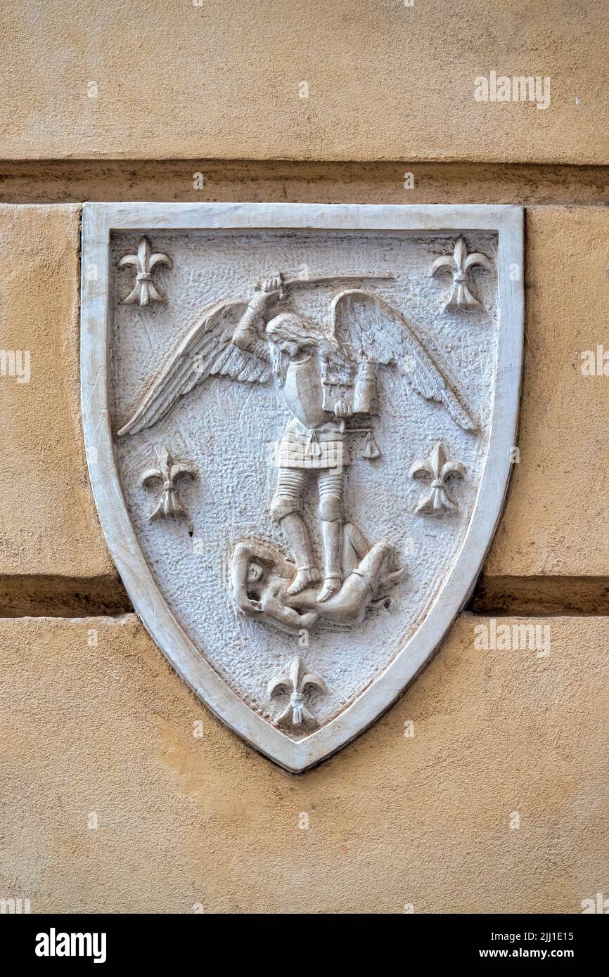 Wappen von Città Sant'Angelo, Italien Stockfoto