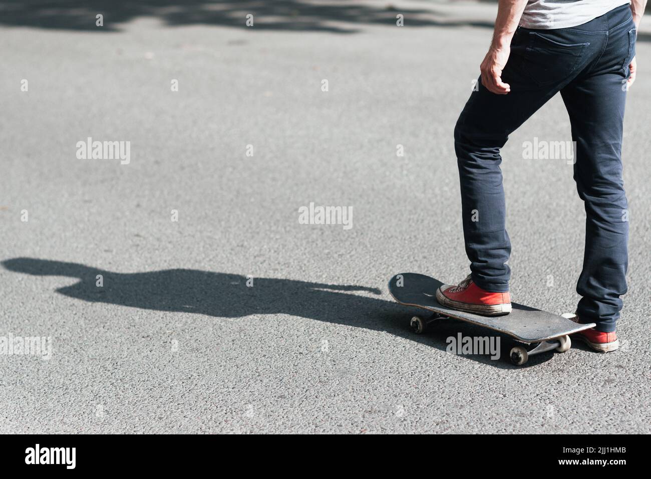 Profisport. Skateboarding-Motivation Stockfoto