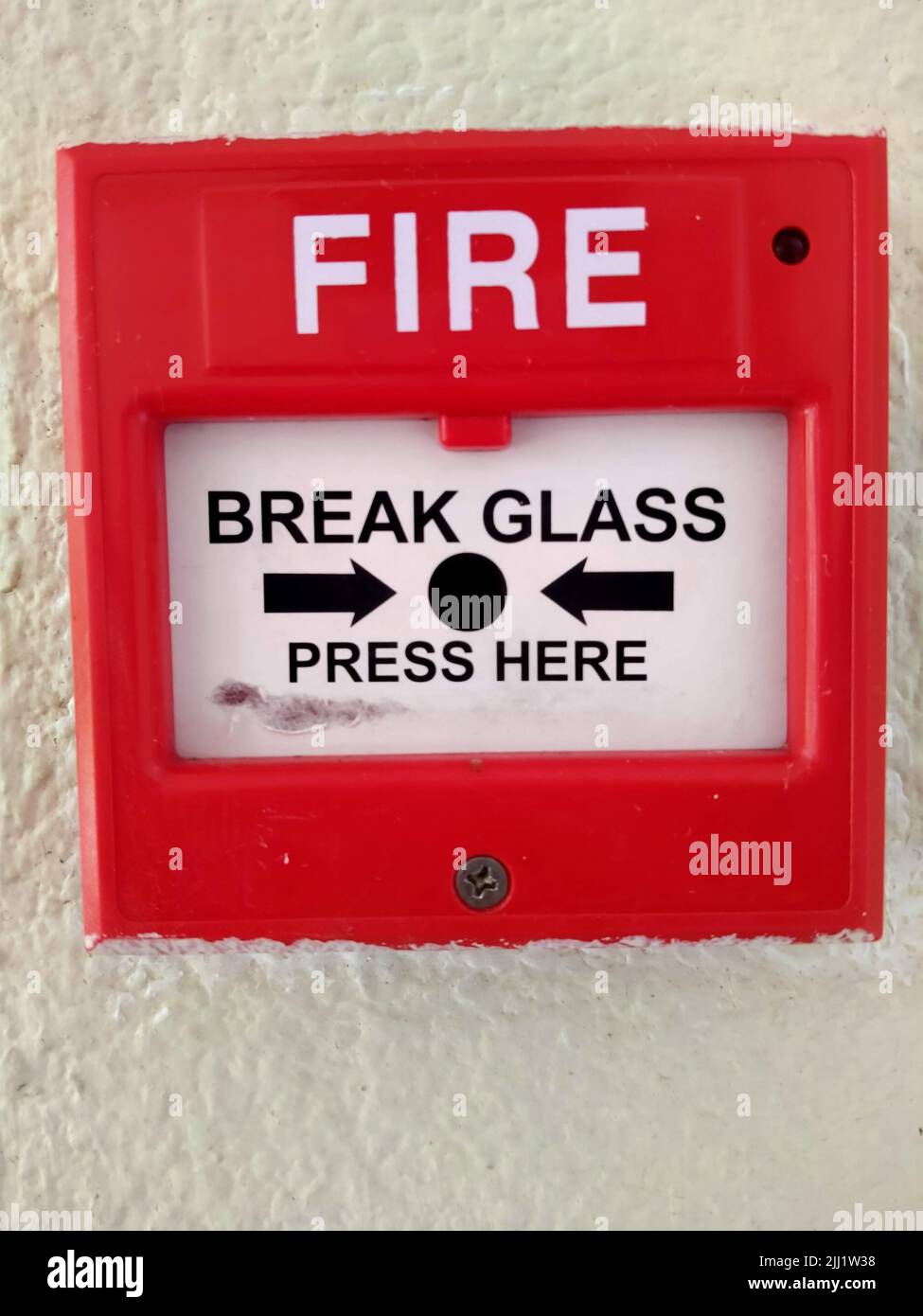 Feueralarm brechen Glas o die Wand für alle zu verwenden Stockfoto