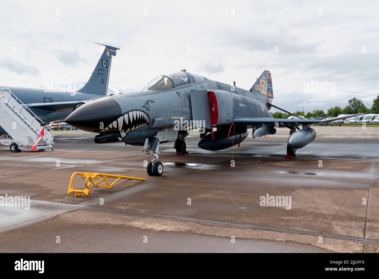 RAF Fairford, Gloucestershire, Großbritannien - 20 2019. Juli: Der Terminator 2020 Phantom der türkischen Luftwaffe F-4E wurde auf der RIAT 2019 in RAF Fairford gesehen Stockfoto