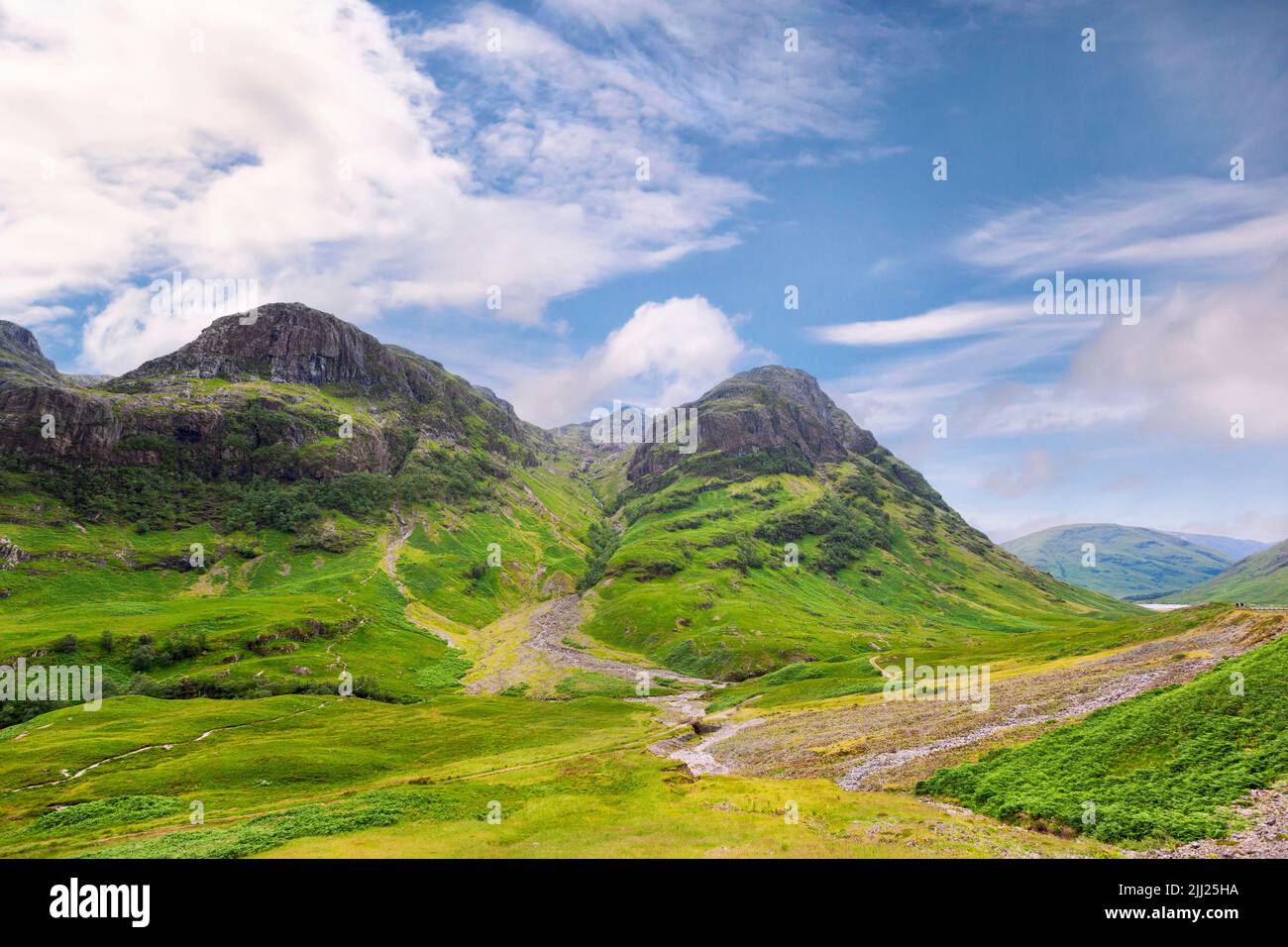 Die drei Schwestern von Glencoe in Schottland Stockfoto