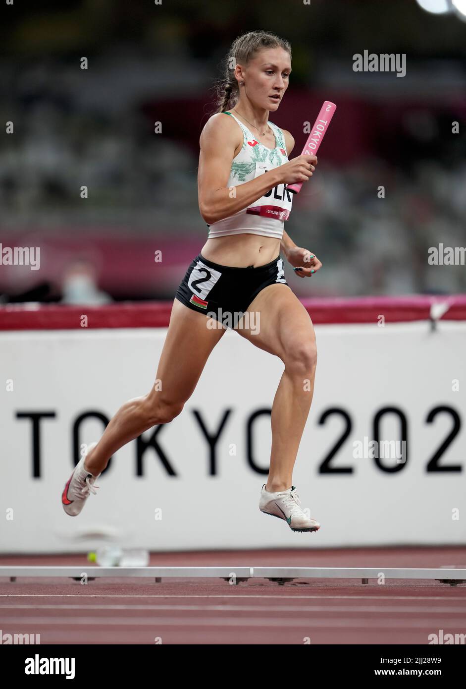 Elvira Herman nimmt an der 4x400-Meter-Staffel bei den Olympischen Spielen 2020 in Tokio Teil. Stockfoto