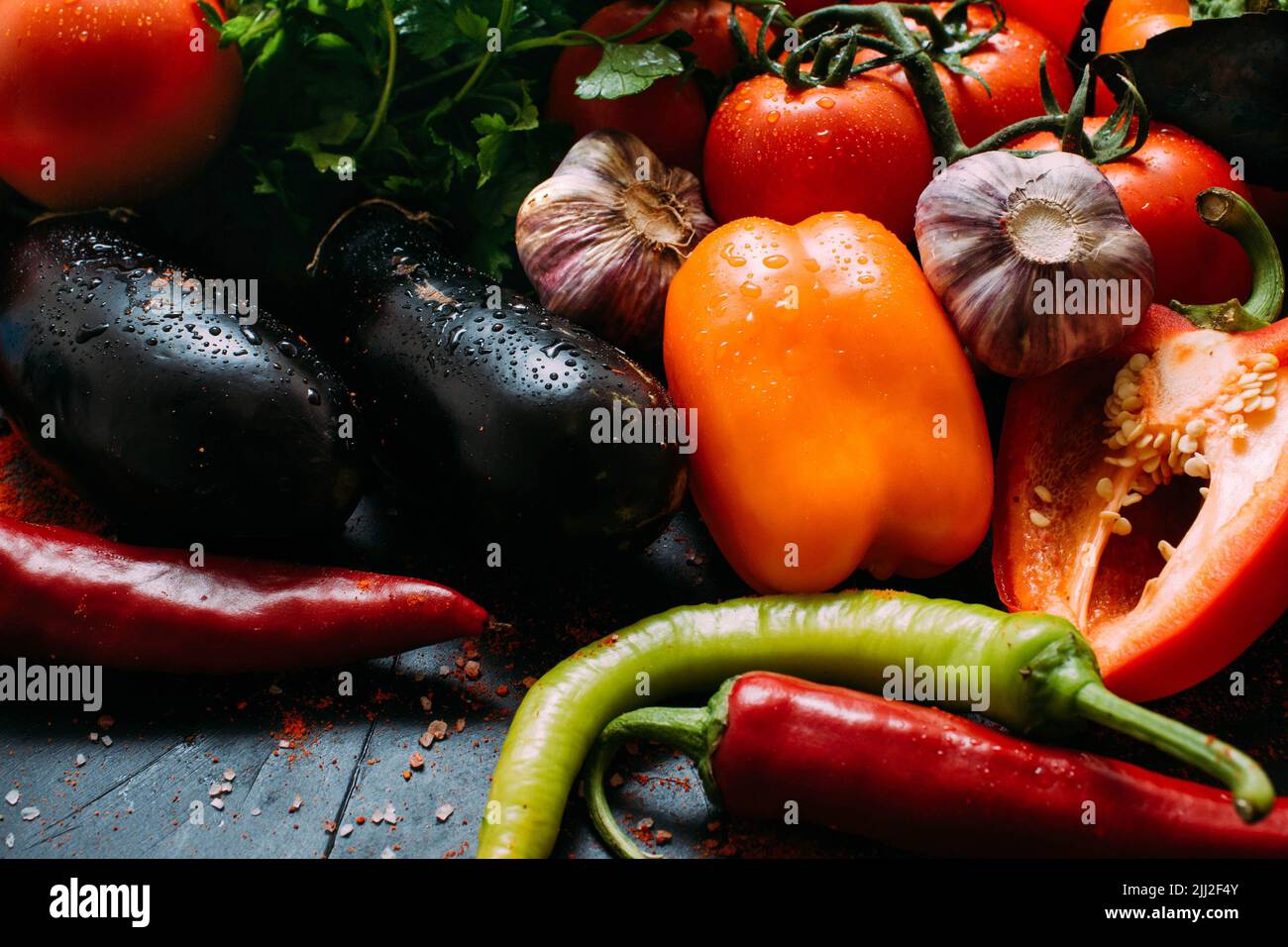 Lebensmittel Bio-Gemüse-Sortiment Stockfoto