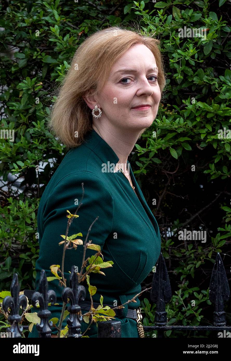 Tory Leadership hoffnungsvoll Liz Truss verlässt heute Morgen sein Haus zur Arbeit. Bild aufgenommen am 20.. Juli 2022. © Belinda Jiao jiao.bilin@gmail.com 07598931257 Stockfoto