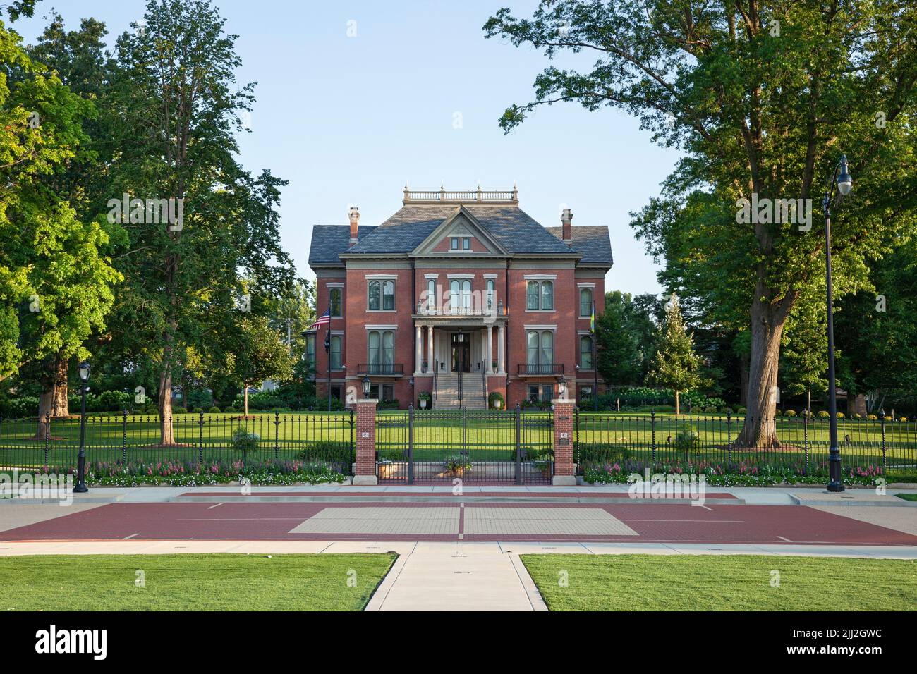 Illinois Governors Villa in Springfield an einem sonnigen Nachmittag im Sommer Stockfoto