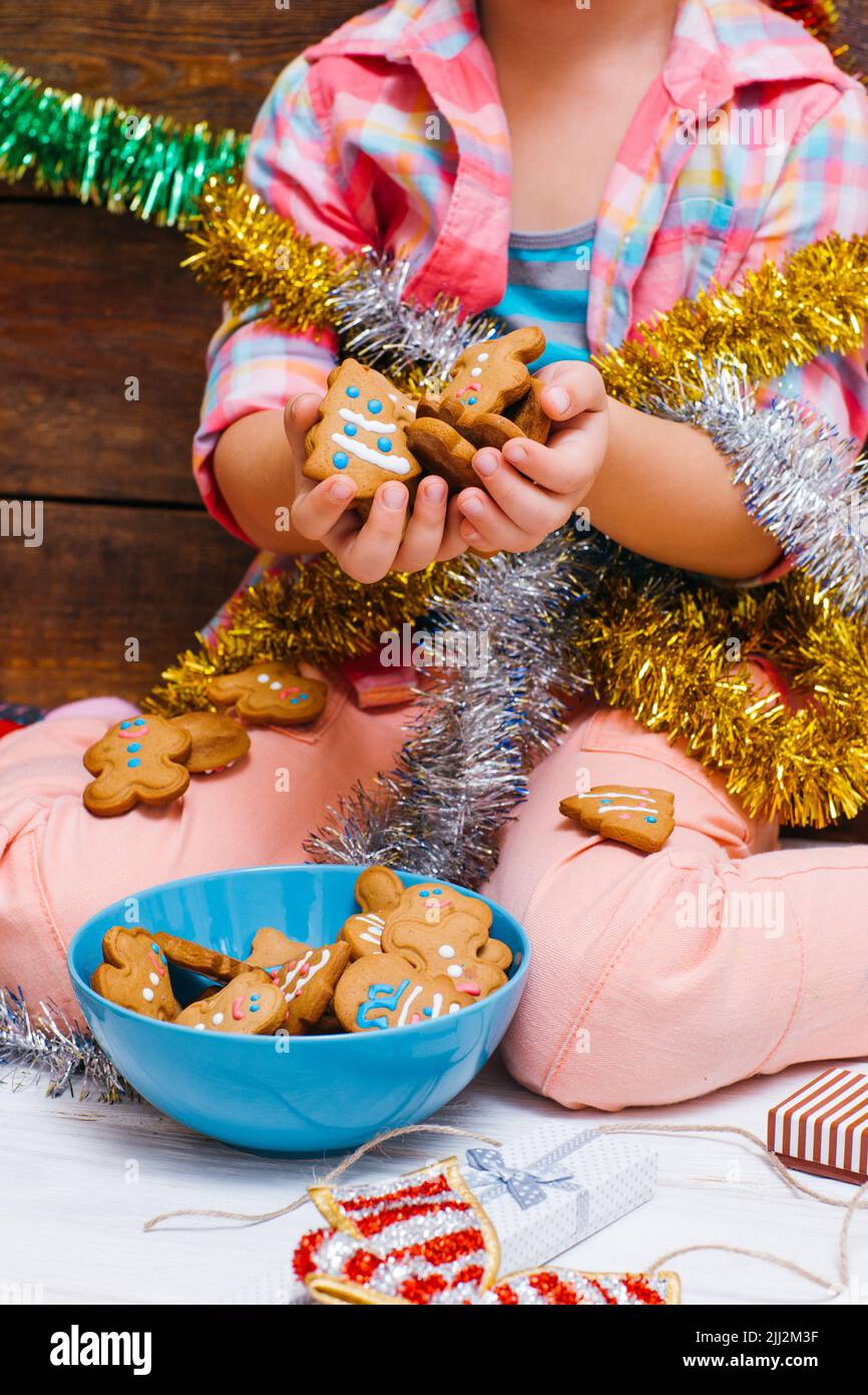 Süße Weihnachten. Traumleben für Kinder Stockfoto