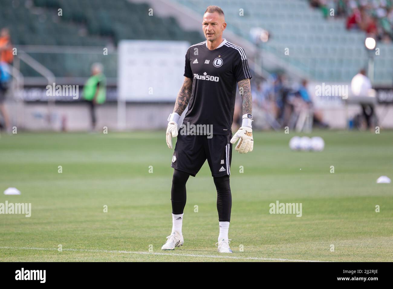 Warschau, Polen. 20.. Juli 2022. Arkadiusz Malarz (Torwarttrainer von Legia) während des Freundschaftsspiels zwischen Legia Warszawa und dem Celtic FC im Marschall Jozef Pilsudski Legia Warsaw Municipal Stadium. Dieses Spiel war das letzte in der Karriere von Artur Boruc (der Torwart spielte in der Vergangenheit für Legia Warszawa und Celtic FC). Endstand; Legia Warszawa 2:2 Celtic FC. (Foto von Mikolaj Barbanell/SOPA Images/Sipa USA) Quelle: SIPA USA/Alamy Live News Stockfoto