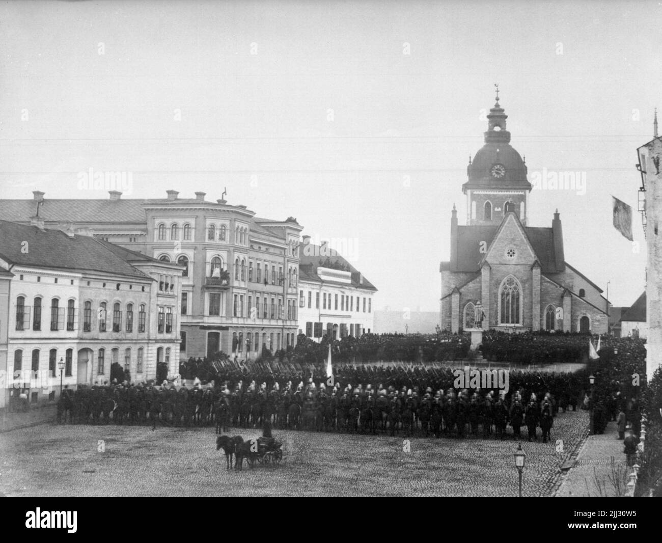 Einweihung der Engelbrecht-Statue am 14. Oktober 1865. (Reproduktion 1934, nach einem Bild von 1865) Stockfoto