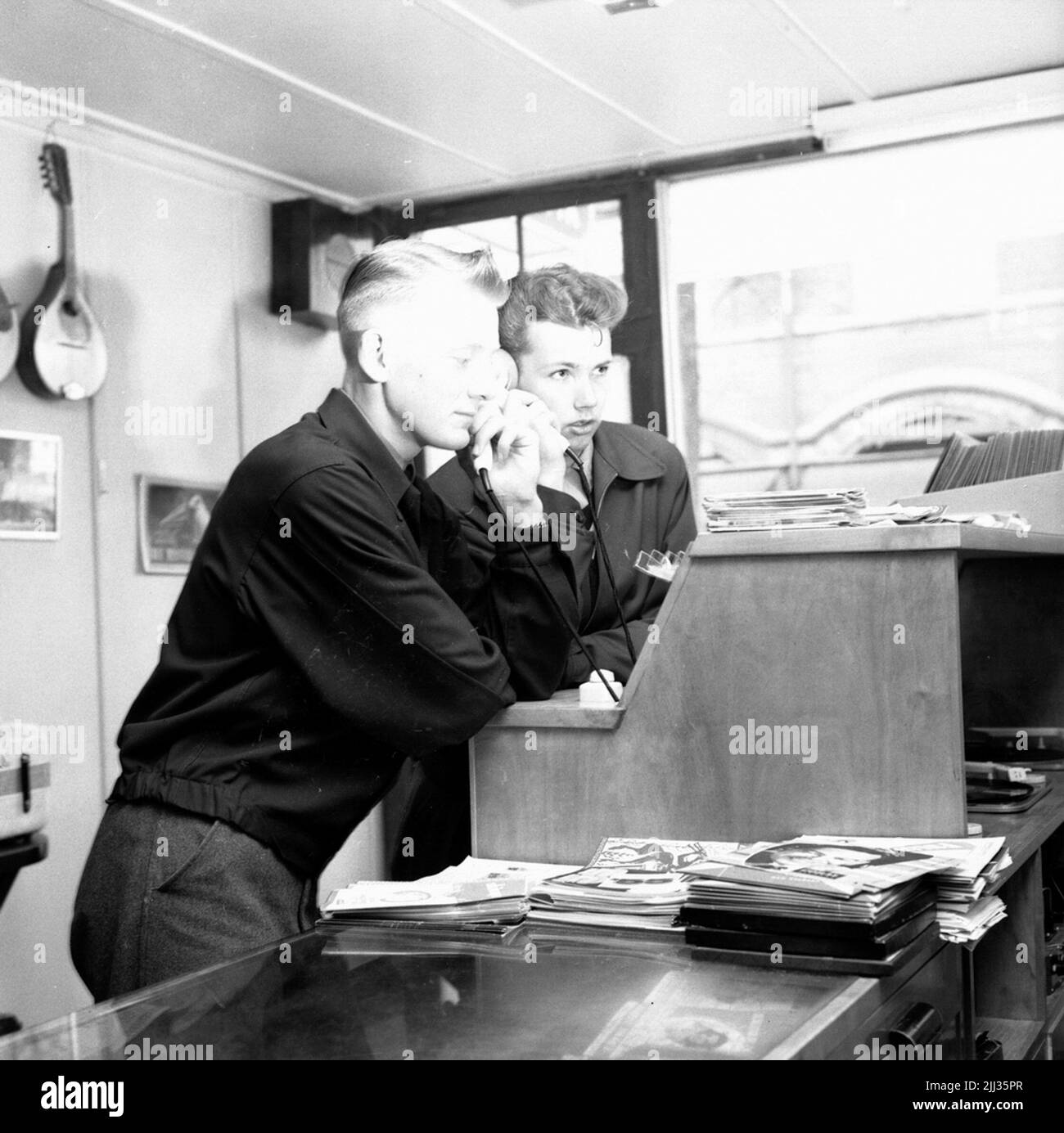 Grammofonbar.13. Mai 1955 Stockfoto