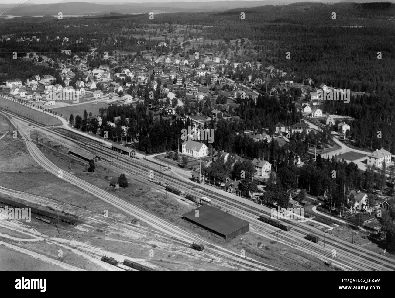 Hällefors Bahnhof, Giller Höhe Stockfoto