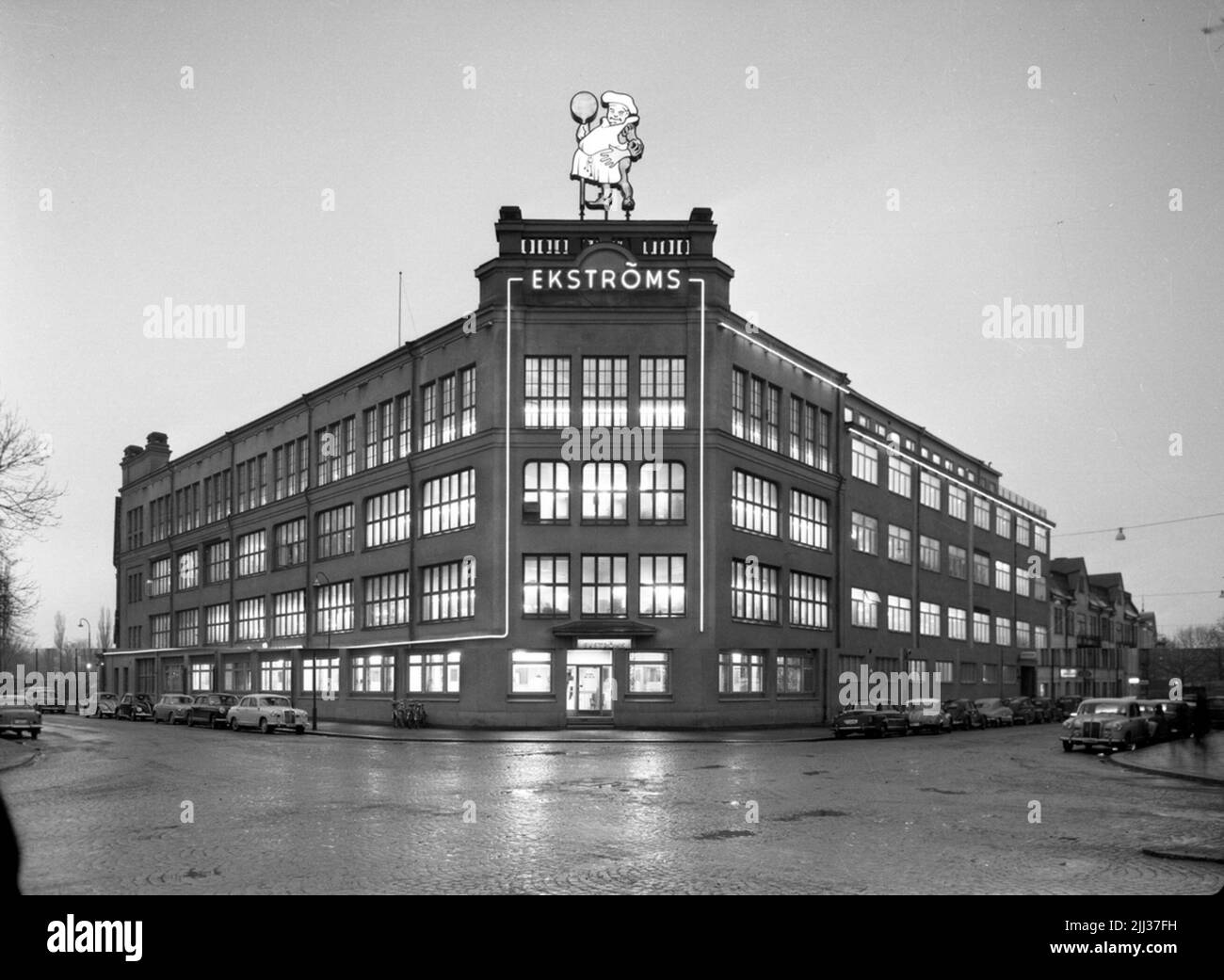 Ekströms, Stoffgebäude. Stockfoto