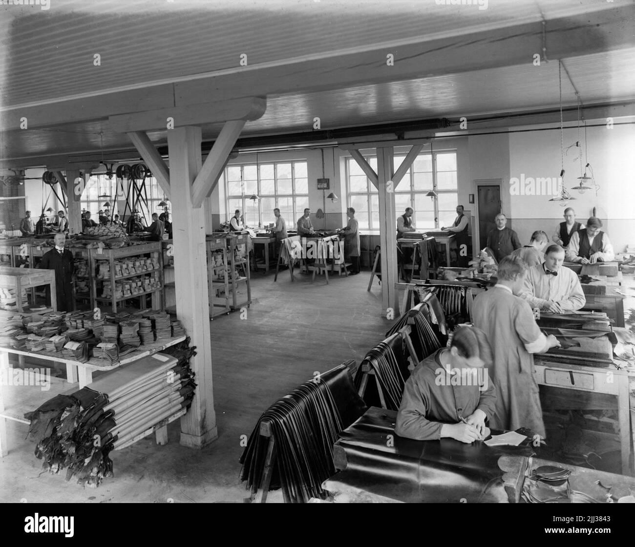 Neu Skofabriks ab Örnen, innen aus der unteren Lederschicht. Stockfoto