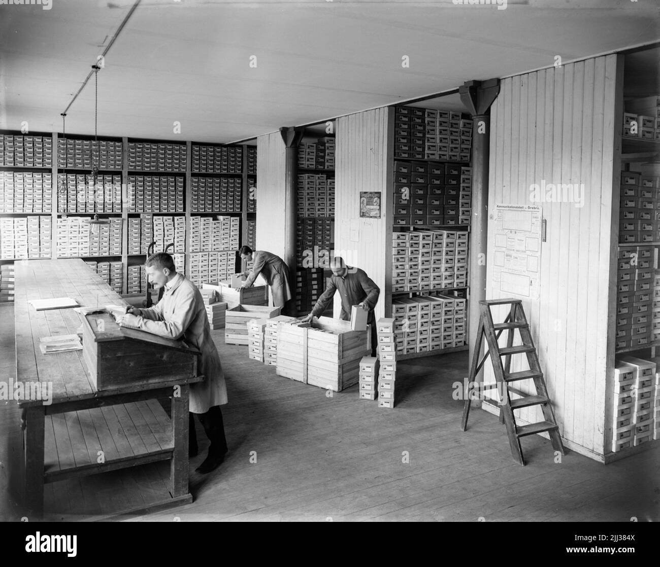 Neue Skofabriks ab Örnen, Innenraum aus der Maskin Hall für Mac Kay Arbeit. Stockfoto