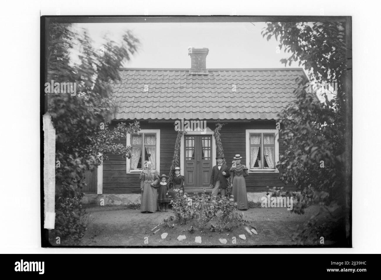 Sveaborg, Retreat, Örebro.Bostadshus, Familie 5 Personen.a.h. Pettersson Stockfoto