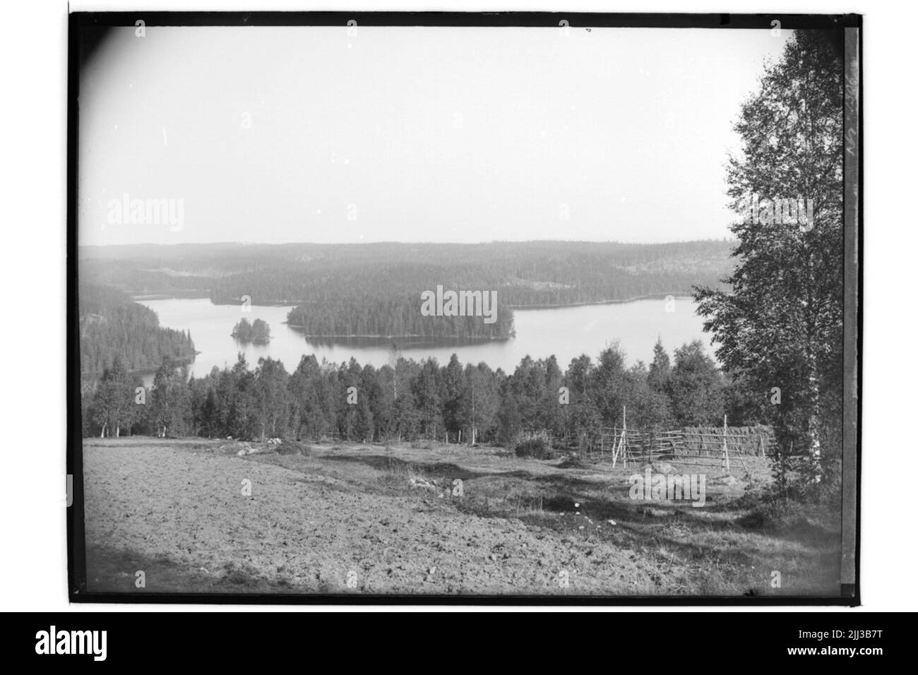 Slöjdartorp, Guldsmedshyttan, Linde Sockenammsjön Rohwahlen Bestell-Nr.: LE-103e. Lindh Stockfoto