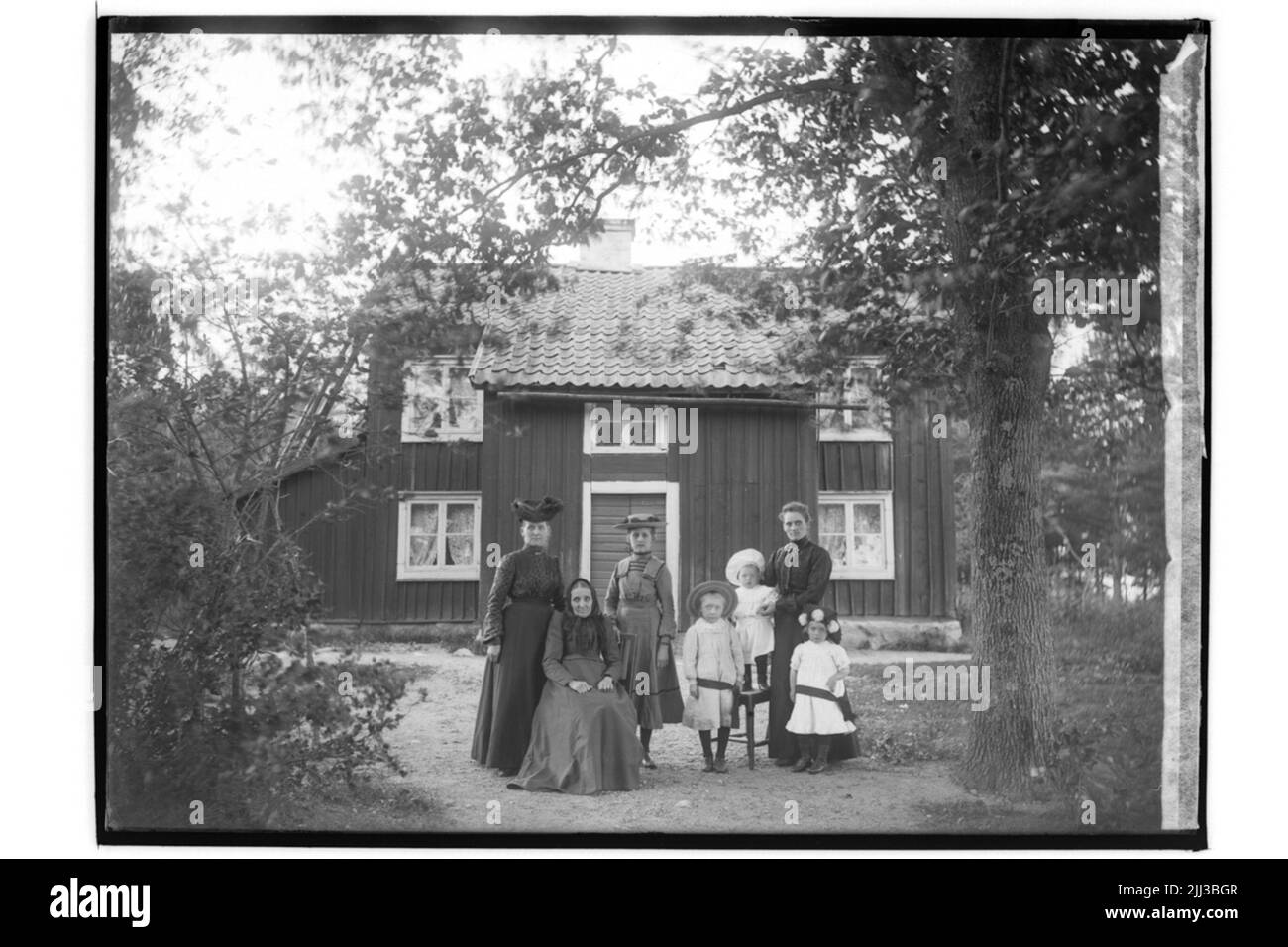 Wohnhaus, 7 Personen.hilda Lennström Stockfoto
