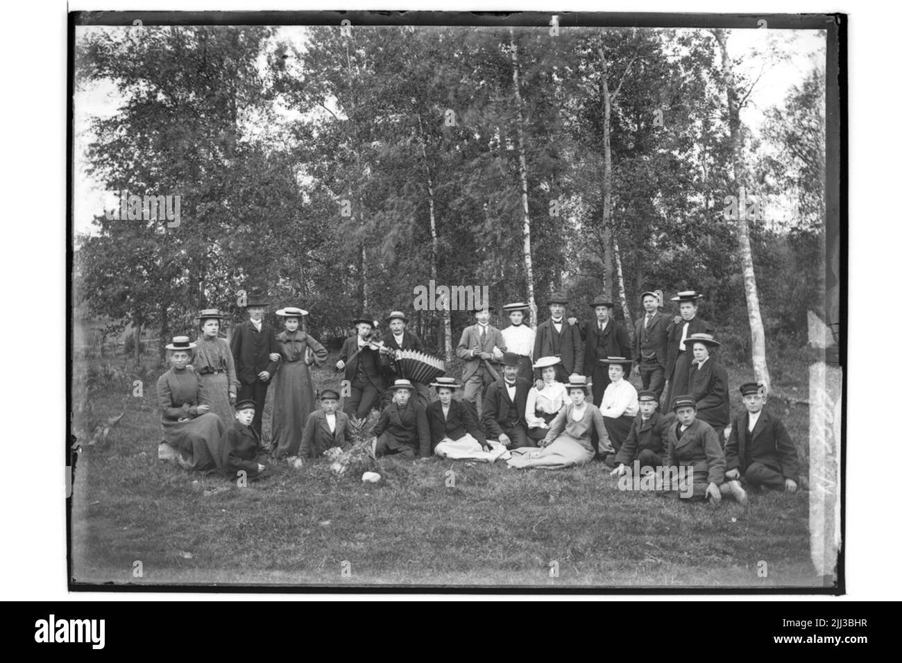 Ekebys Jugendverband. 24 Jugendliche. Stockfoto